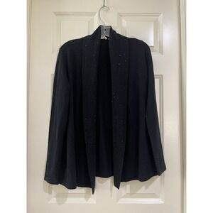 soft surroundings women black 100% cashmere sweater size S